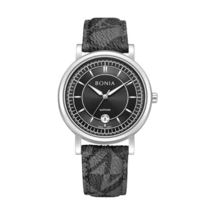 Bonia Classic BNB10875-1332 Black Leather Strap Men Watch